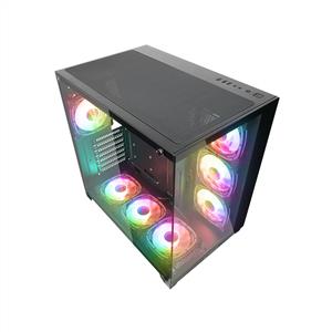 RAMPAGE ARCTURUS SİYAH 7x120mm RGB FANLI 750W 80PLUS BRONZE MidT ATX GAMING KASA