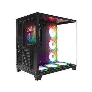 RAMPAGE ARCTURUS SİYAH 7x120mm RGB FANLI 750W 80PLUS BRONZE MidT ATX GAMING KASA