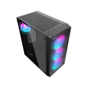 RAMPAGE ARMOR V2 4x120mm RGB FANLI 600W 80PLUS BRONZE MidT ATX GAMING KASA