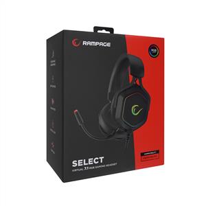 Rampage RM-K50 SELECT Usb 7.1 RGB Ledli Gaming Oyuncu Mikrofonlu Kulaklık - Siyah