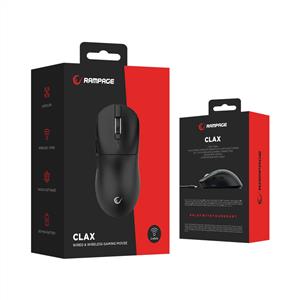 RAMPAGE CLAX 24000 DPI ŞARJLI ULTRA HAFİF GAMING MOUSE- SİYAH