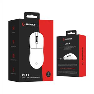 RAMPAGE CLAX 24000 DPI ŞARJLI ULTRA HAFİF GAMING MOUSE-BEYAZ