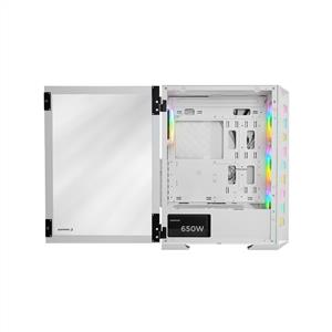 RAMPAGE GLARE MESH BEYAZ 4x120mm ARGB Fanlı 650W 80PLUS MidT ATX GAMING KASA