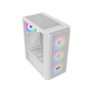 RAMPAGE BETA MESH BEYAZ 4x120mm ARGB Fanlı 650W 80PLUS MidT ATX GAMING KASA