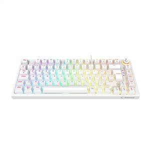 RAMPAGE ENIGMA 75 BEYAZ RGB RED SWITCH MEKANİK GAMING KLAVYE-BEYAZ