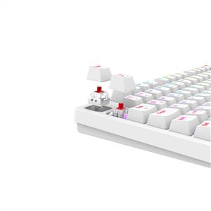 RAMPAGE ENIGMA 75 BEYAZ RGB RED SWITCH MEKANİK GAMING KLAVYE-BEYAZ