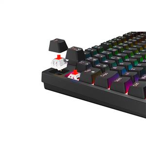 RAMPAGE ENIGMA 75 SİYAH RGB RED SWITCH MEKANİK GAMING KLAVYE-SİYAH