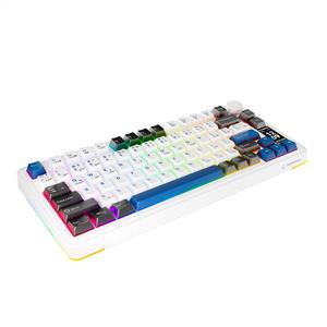 RAMPAGE QUELL PRO EKRANLI BEYAZ GASKET OİL SWITCH MEKANİK GAMING KLAVYE-BEYAZ