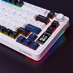 RAMPAGE QUELL PRO EKRANLI BEYAZ GASKET OİL SWITCH MEKANİK GAMING KLAVYE-BEYAZ