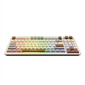 RAMPAGE CYCLONE MEMBRANE SWITCH GAMING KLAVYE-KREM/KAHVERENGİ/GRİ