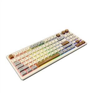 RAMPAGE CYCLONE MEMBRANE SWITCH GAMING KLAVYE-KREM/KAHVERENGİ/GRİ