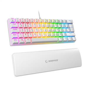 RAMPAGE ALLY K11 BEYAZ RGB RED SWITCH MEKANİK GAMING KLAVYE-BEYAZ