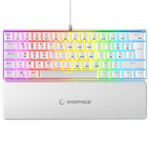 RAMPAGE ALLY K11 BEYAZ RGB RED SWITCH MEKANİK GAMING KLAVYE-BEYAZ