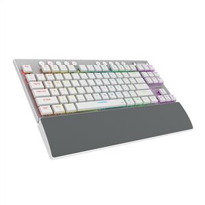 RAMPAGE BERU Beyaz 2.4G+BT WIRELESS RED SWITCH MEKANİK GAMING KLAVYE SLİM LOW-BEYAZ