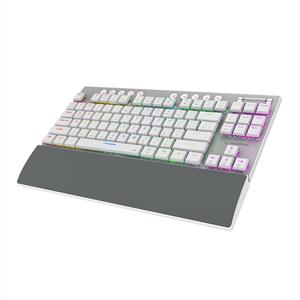 RAMPAGE BERU Beyaz 2.4G+BT WIRELESS RED SWITCH MEKANİK GAMING KLAVYE SLİM LOW-BEYAZ