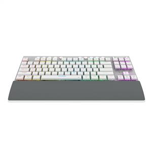 RAMPAGE BERU Beyaz 2.4G+BT WIRELESS RED SWITCH MEKANİK GAMING KLAVYE SLİM LOW-BEYAZ