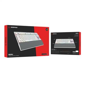 RAMPAGE BERU Beyaz 2.4G+BT WIRELESS RED SWITCH MEKANİK GAMING KLAVYE SLİM LOW-BEYAZ