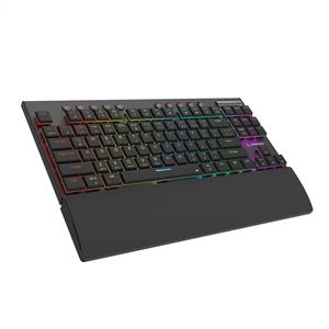 RAMPAGE BERU Siyah 2.4G+BT WİRELESS RED SWITCH MEKANİK GAMING KLAVYE SLIM LOW-SİYAH
