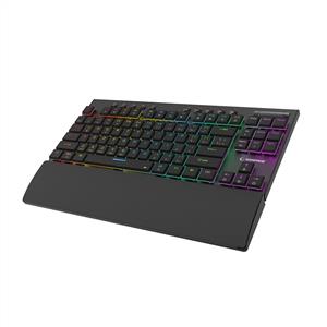 RAMPAGE BERU Siyah 2.4G+BT WİRELESS RED SWITCH MEKANİK GAMING KLAVYE SLIM LOW-SİYAH