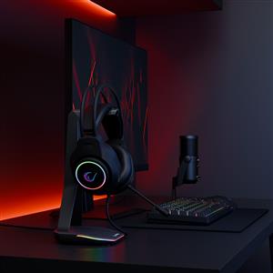 Rampage RM-K55 Kipchak Siyah RGB Led 7.1 Gaming Mikrofonlu Oyuncu Kulaklığı