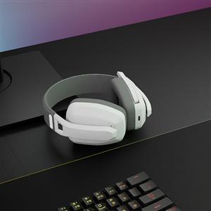Rampage BLITZ Kablosuz 2.4G+ Bluetooth Mikrofonlu Oyuncu Kulaklığı - Beyaz/Gri