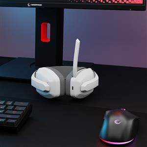 Rampage BLITZ Kablosuz 2.4G+ Bluetooth Mikrofonlu Oyuncu Kulaklığı - Beyaz/Gri