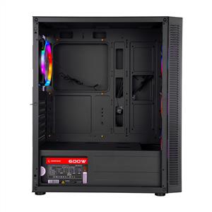 RAMPAGE PLATINO 4x120mm RAINBOW FANLI 600W 80PLUS BRONZE MidT ATX GAMING KASA
