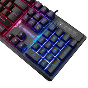 RAMPAGE KB-RX77 RUNNER RAINBOW Q BILEK DESTEKLI GAMING KLAVYE-SIYAH