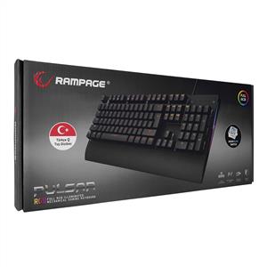 RAMPAGE RMK-GX9 PULSAR RGB TR Q BLUE SWITCH GAMING KLAVYE
