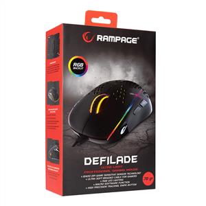 RAMPAGE SMX-R111 DEFILADE 10000 DPI RGB KABLOLU GAMING MOUSE-SİYAH