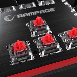 RAMPAGE HYDRA R6 RGB RED SWITCH GAMING KLAVYE
