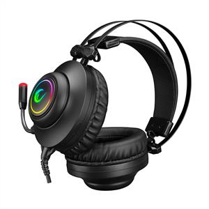 RAMPAGE RM-K1 PULSAR USB 7.1 SURROUND RGB IŞIK EFEKTLİ OYUNCU KULAKLIK - SİYAH