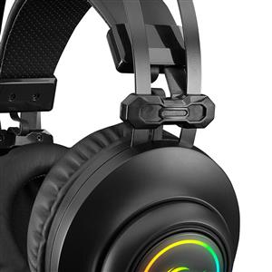 RAMPAGE RM-K1 PULSAR USB 7.1 SURROUND RGB IŞIK EFEKTLİ OYUNCU KULAKLIK - SİYAH