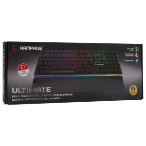 RAMPAGE KB-R96 ULTIMATE USB RGB OPTİCAL SWITCH Q GAMING KLAVYE
