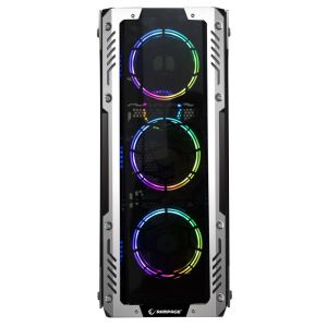 RAMPAGE AZOR 4x120mm RGB FANLI 600W 80 PLUS USB 3.0 MidT ATX GAMING KASA