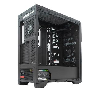 RAMPAGE AZOR 4x120mm RGB FANLI 600W 80 PLUS USB 3.0 MidT ATX GAMING KASA