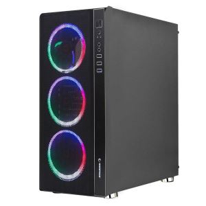 RAMPAGE CARISMA MESH 4x120mm RAINBOW FANLI USB 3.0 MidT ATX GAMING KASA