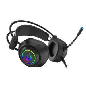 RAMPAGE RAGING PLUS SİYAH USB 7.1 RGB LEDLİ GAMİNG OYUNCU MİKROFONLU KULAKLIK