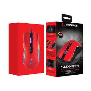 RAMPAGE SMX-R44 6400 DPI RGB KABLOLU GAMING MOUSE-KIRMIZI