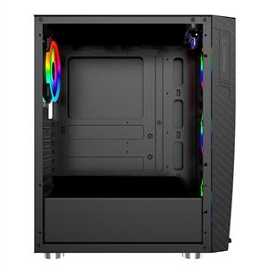 RAMPAGE HACKER 4x120mm RGB FANLI 600W 80PLUS BRONZE MidT ATX GAMING KASA