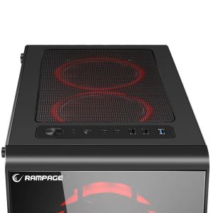 RAMPAGE REDSKY 4x120mm KIRMIZI LED FAN USB 3.0 MidT ATX KASA