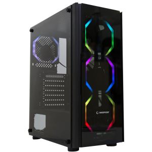 RAMPAGE MIRACLE-V1 4x120mm RGB FAN USB 3.0 MidT ATX GAMING KASA