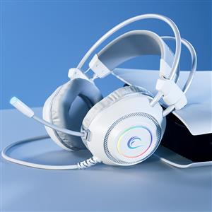 RAMPAGE RAGING PLUS BEYAZ  USB 7.1 RGB LEDLİ GAMİNG OYUNCU MİKROFONLU KULAKLIK