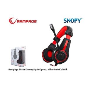 RAMPAGE SN-R1 OYUNCU MİKROFONLU KULAKLIK- (KIRMIZI/SİYAH)