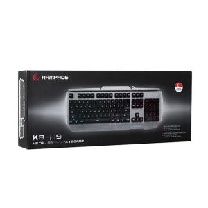 Rampage KB-R9 Siyah/Gümüş USB Işıklandırmalı Q Oyuncu Klavyesi
