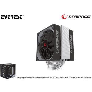 RAMPAGE WIND CHILL-420 120MMx2 FAN İŞLEMCİ SOĞUTUCU