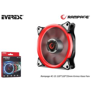 RAMPAGE 4C-15 120MM KIRMIZI LED FAN
