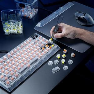 RAZER BLACKWIDOW V4 %75 PHANTOM WHITE EDITION US GAMING KLAVYE