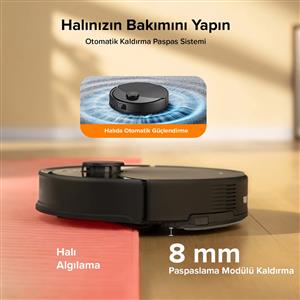 Roborock Q8 Max Pro Plus Robot Süpürge Siyah