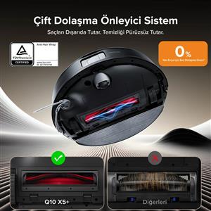 Roborock Q8 Max Pro Plus Robot Süpürge Siyah